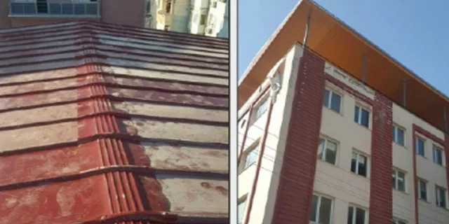 Çatı yenileme detayı